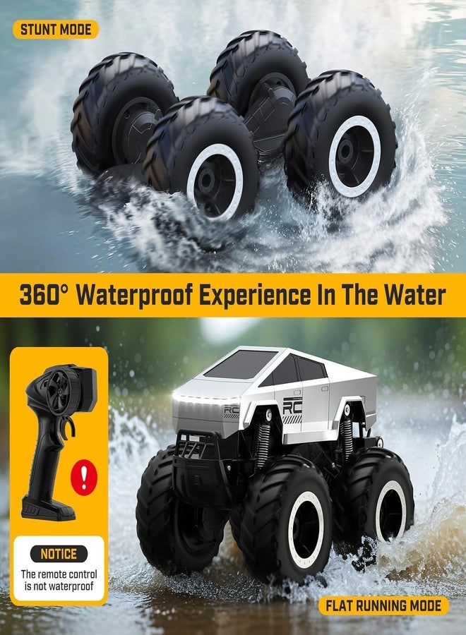 KING FORU RC Car for Kids, 1:16 Scale Amphibious 4WD Off-Road Monster Truck, Waterproof Remote Control Pickup, 2.4GHz, All-Terrain RC Vehicle for Boys Ages 8+, Perfect for Birthday Gifts - Image 4
